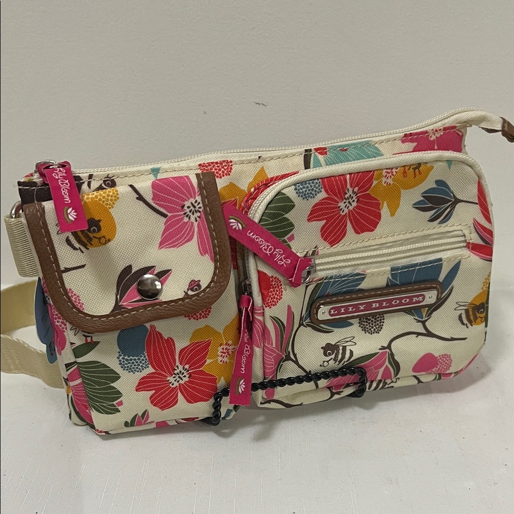 Floral Lily Bloom Fanny Pack Crossbody Bag